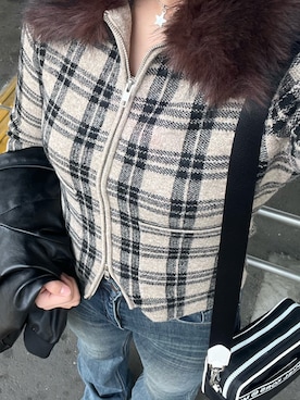 「FOREVER 21（フォーエバー トゥエンティーワン）のアイテム（パンツ）」を使った、Hohoさん（レディース・157cm）の冬コーディネート