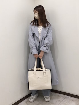 「OLIVE des OLIVE（オリーブデオリーブ）のアイテム（トレンチコート）」を使った、yuumiさん（レディース・163cm）の冬コーディネート