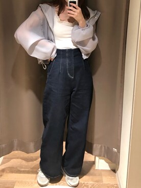 「OLIVE des OLIVE（オリーブデオリーブ）のアイテム（マウンテンパーカー）」を使った、yuumiさん（レディース・163cm）の春コーディネート