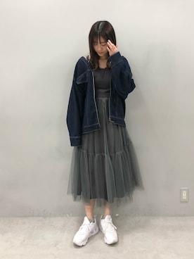 「OLIVE des OLIVE（オリーブデオリーブ）のアイテム（ジャケット/アウター）」を使った、yuumiさん（レディース・163cm）の冬コーディネート