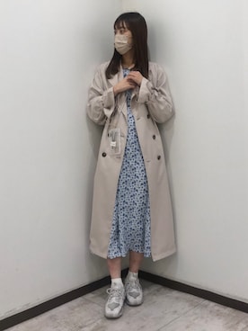 「OLIVE des OLIVE（オリーブデオリーブ）のアイテム（トレンチコート）」を使った、yuumiさん（レディース・163cm）の冬コーディネート