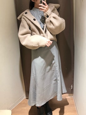 「リバーシブル」｜「アイテム（トレンチコート）」を使った、yuumiさん（レディース・163cm）の冬コーディネート