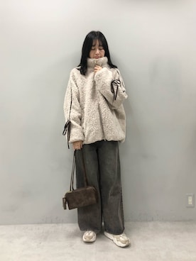 「イエベ」｜「アイテム（ブルゾン）」を使った、yuumiさん（レディース・163cm）の秋コーディネート