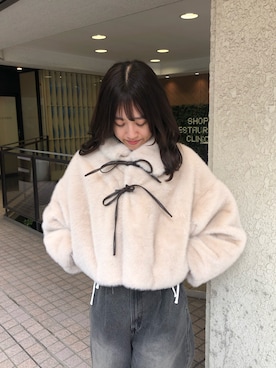 「OLIVE des OLIVE（オリーブデオリーブ）のアイテム（ブルゾン）」を使った、yuumiさん（レディース・163cm）の秋コーディネート