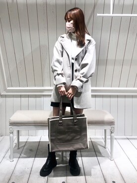 「OLIVE des OLIVE（オリーブデオリーブ）のアイテム（その他アウター）」を使った、yuumiさん（レディース・163cm）の冬コーディネート