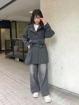 「OLIVE des OLIVE（オリーブデオリーブ）のアイテム（その他アウター）」を使った、yuumiさん（レディース・163cm）の冬コーディネート