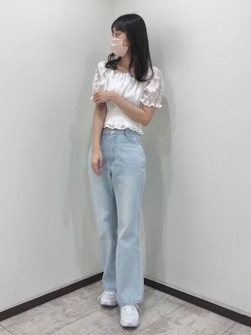 S/Mサイズ】セミフレアデニムパンツ（デニムパンツ）｜OLIVE des OLIVE