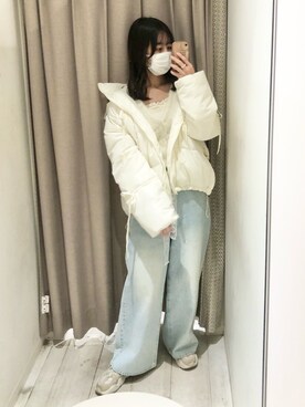 「OLIVE des OLIVE（オリーブデオリーブ）のアイテム（ダウンジャケット/コート）」を使った、yuumiさん（レディース・163cm）の秋コーディネート