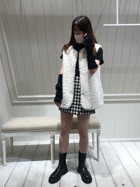 「OLIVE des OLIVE（オリーブデオリーブ）のアイテム（その他アウター）」を使った、yuumiさん（レディース・163cm）の秋コーディネート