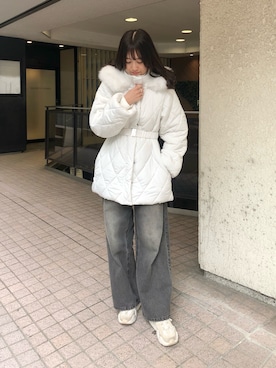 「OLIVE des OLIVE（オリーブデオリーブ）のアイテム（その他アウター）」を使った、yuumiさん（レディース・163cm）の秋コーディネート