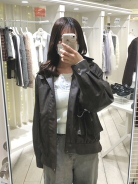 「OLIVE des OLIVE（オリーブデオリーブ）のアイテム（ジャケット/アウター）」を使った、yuumiさん（レディース・163cm）の冬コーディネート