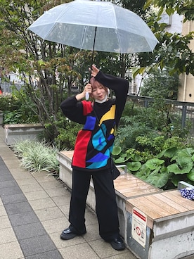 「カラフルニット」｜Yuさん（レディース・160cm）の秋コーディネート