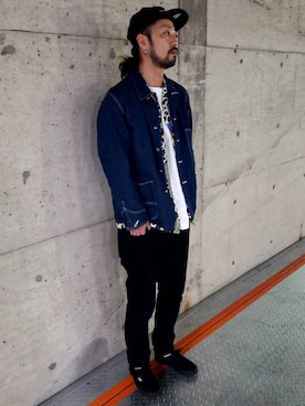 「CAL O LINE（キャルオーライン）のアイテム（ジャケット/アウター）」を使った、kekiknさん（メンズ・184cm）の秋コーディネート