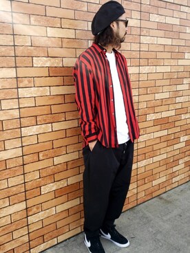 「FLAGSTUFF（フラグスタフ）のアイテム（パンツ）」を使った、kekiknさん（メンズ・184cm）の秋コーディネート