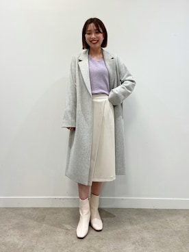 「ウエストゴム」｜「アイテム（その他）」を使った、ねねさん（レディース・159cm）の冬コーディネート