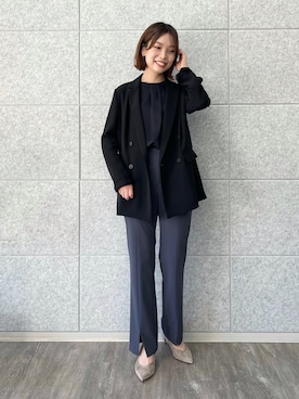 「ボウタイ」｜「アイテム（その他）」を使った、ねねさん（レディース・159cm）の春コーディネート