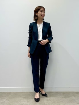 「アイテム（フォーマルスーツ/小物）」を使った、ねねさん（レディース・159cm）の冬コーディネート