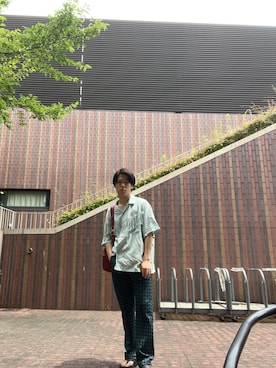 「DISCOVERED（ディスカバード）のアイテム（トップス）」を使った、naokiさん（メンズ・175cm）の夏コーディネート