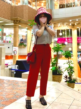 「FLAME WORKS（フレイムワークス）のアイテム」を使った、ロシアンチェリー子さん（レディース・155cm）の秋コーディネート