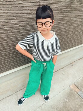 「カラー×コーデ」｜アンリンさん（キッズ・125cm）の春コーディネート