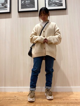 「DRESKIP（ドレスキップ）のアイテム（シューズ）」を使った、kanaaaさん（レディース・147cm）の冬コーディネート