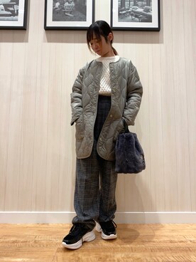 「ドレスキップ」｜「アイテム（ブルゾン）」を使った、kanaaaさん（レディース・147cm）の冬コーディネート
