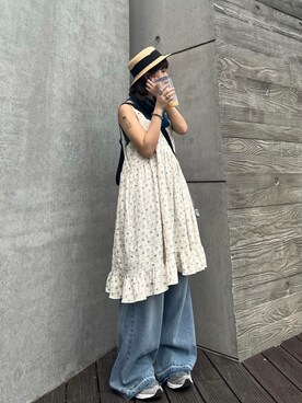 「158cm」｜「アイテム（チュニック）」を使った、Chungyi._さん（レディース・158cm）の春コーディネート