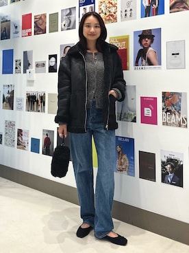 「アイテム（バレエシューズ）」を使った、NATSUKIさん（レディース・166cm・20代）の秋コーディネート