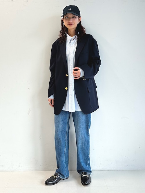 美品✨️ジェイプレス リネン テーラードジャケット 貝ボタン ブルー 青 M ジェイプレス (J.PRESS) ジャケット メンズ 春夏 3つボタン