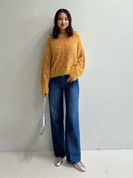 「アイテム（ドレスシューズ、シルバー系）」を使った、NATSUKIさん（レディース・166cm）の秋コーディネート
