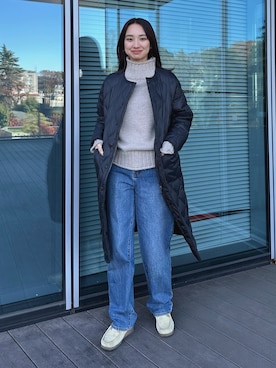 「アイテム（ダウンジャケット/コート）」を使った、NATSUKIさん（レディース・166cm・20代）の冬コーディネート