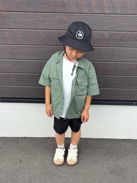 「ZARA KIDSのアイテム」を使った、Reo   Rito Ruiさん（キッズ・100cm）の夏コーディネート