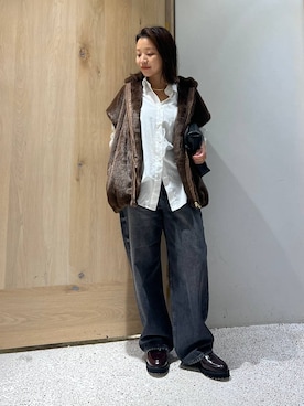 「アイテム（クラッチバッグ）」を使った、nanamiy0007さん（レディース・153cm）の秋コーディネート