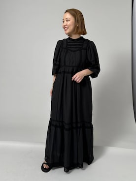 Curensology(カレンソロジー)/コットンレーヨンレースワンピースを使っ