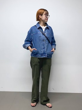 「アイテム（チノパンツ）」を使った、MIYUさん（レディース・163cm・20代）の夏コーディネート
