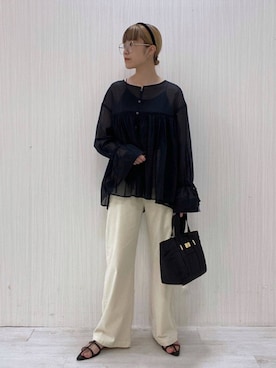 「アイテム（カチューシャ）」を使った、MIYUさん（レディース・163cm・20代）の夏コーディネート