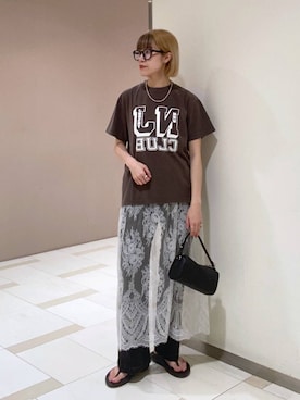 「BARNYARDSTORM」｜MIYUさん（レディース・163cm）の夏コーディネート