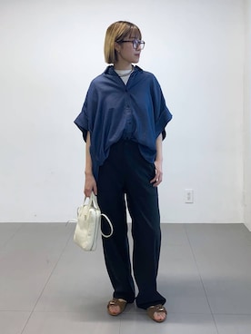 「PLAKTON（プラクトン）のアイテム」を使った、MIYUさん（レディース・163cm）の夏コーディネート