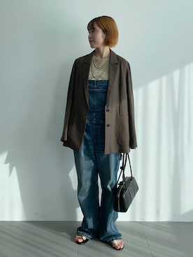 「アイテム（オールインワン・サロペット）」を使った、MIYUさん（レディース・163cm・20代）の夏コーディネート