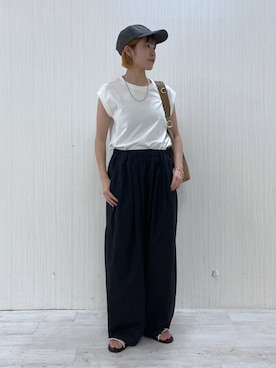 「アイテム（アクセサリー）」を使った、MIYUさん（レディース・163cm）の夏コーディネート