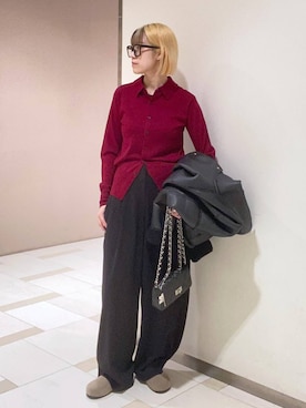 「MILOS（ミロス）のアイテム」を使った、MIYUさん（レディース・163cm）の秋コーディネート