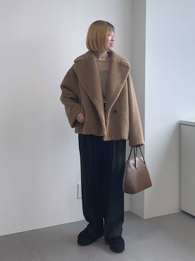 「アイテム（ピーコート）」を使った、MIYUさん（レディース・163cm・20代）の秋コーディネート