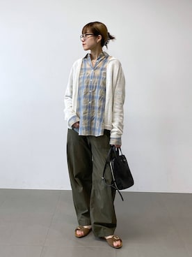 「PLAKTON（プラクトン）のアイテム」を使った、MIYUさん（レディース・163cm）の夏コーディネート