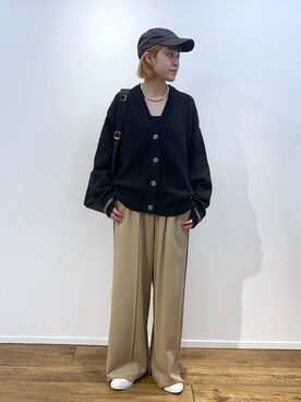 「Overland（オーバーランド）のアイテム」を使った、MIYUさん（レディース・163cm）の秋コーディネート