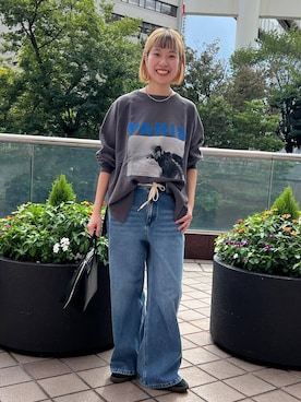 「デニム_バンヤードストーム」｜MIYUさん（レディース・163cm）の秋コーディネート