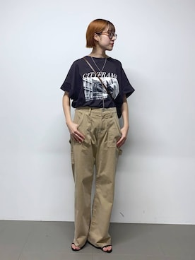 「BARNYARDSTORM」｜MIYUさん（レディース・163cm）の夏コーディネート