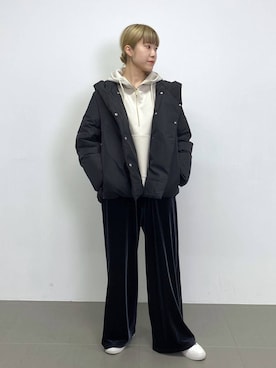 「BARNYARDSTORM」｜「アイテム（ダウンジャケット/コート）」を使った、MIYUさん（レディース・163cm）の秋コーディネート