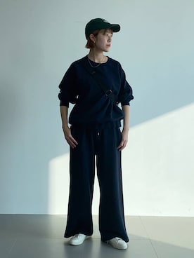 「アイテム（スウェット）」を使った、MIYUさん（レディース・163cm）の夏コーディネート