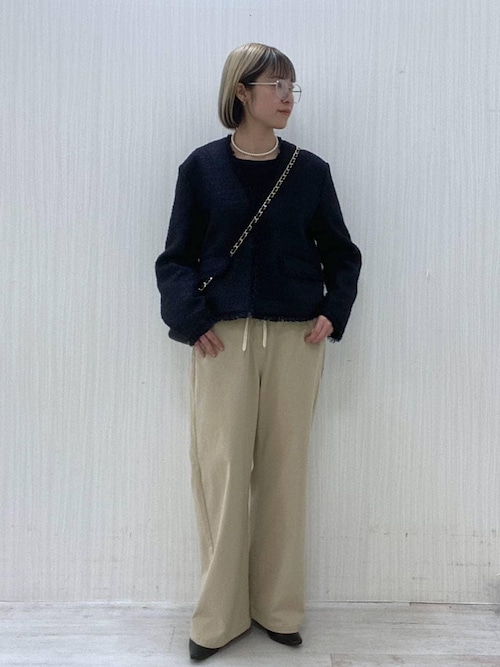 BARNYARDSTORM / フラッグヤーンツイードジャケット（ノーカラー