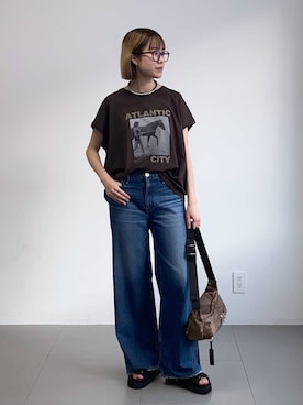 「BARNYARDSTORM（バンヤードストーム）のアイテム」を使った、MIYUさん（レディース・163cm）の夏コーディネート